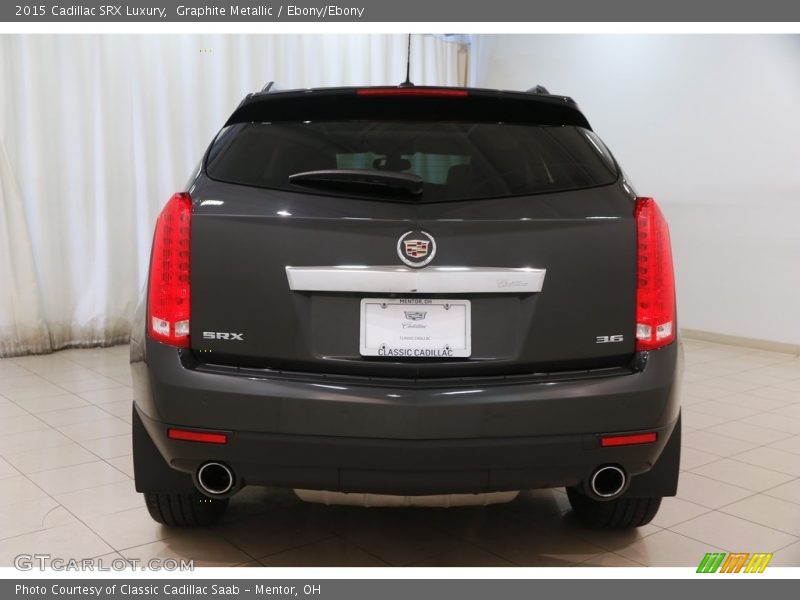 Graphite Metallic / Ebony/Ebony 2015 Cadillac SRX Luxury