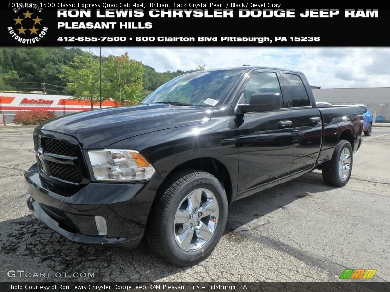 Brilliant Black Crystal Pearl / Black/Diesel Gray 2019 Ram 1500 Classic Express Quad Cab 4x4