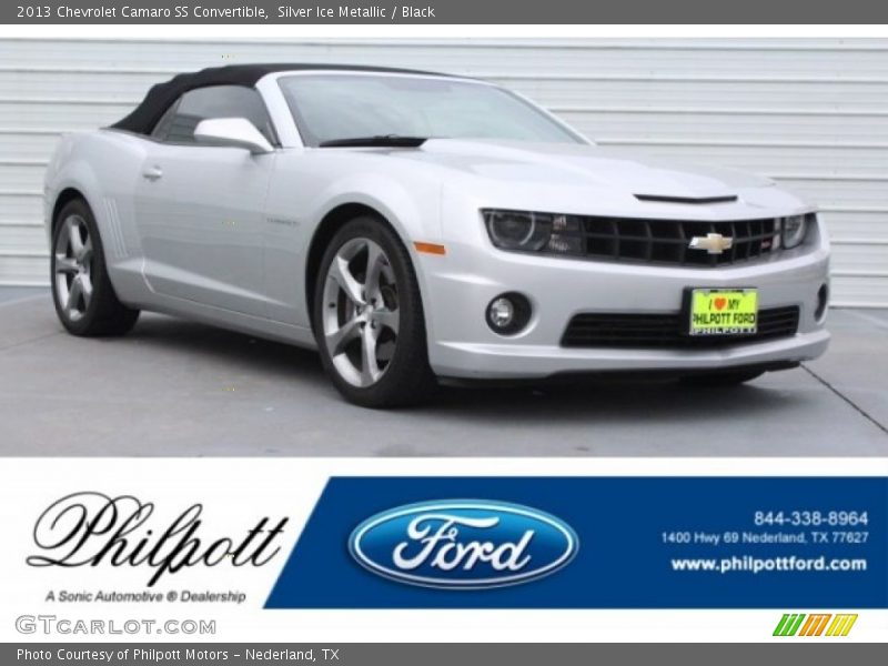 Silver Ice Metallic / Black 2013 Chevrolet Camaro SS Convertible