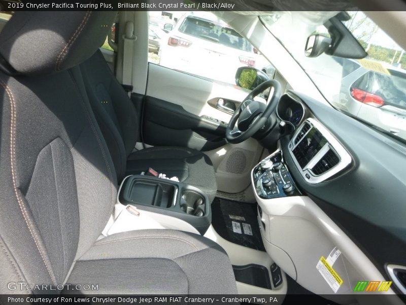 Brilliant Black Crystal Pearl / Black/Alloy 2019 Chrysler Pacifica Touring Plus