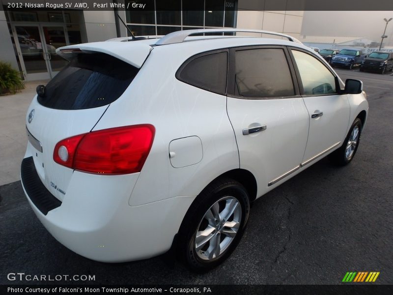 Pearl White / Gray 2012 Nissan Rogue SV AWD