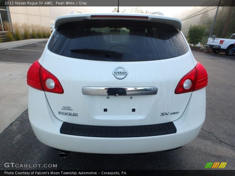 Pearl White / Gray 2012 Nissan Rogue SV AWD