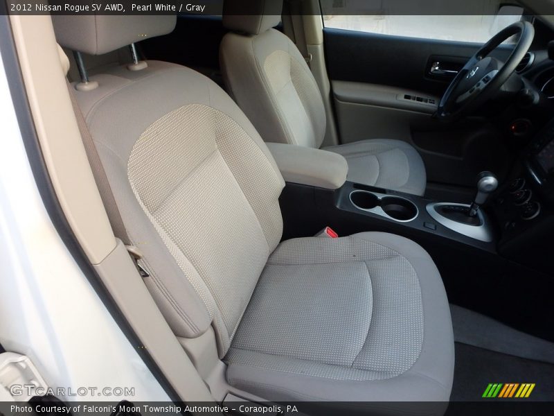 Pearl White / Gray 2012 Nissan Rogue SV AWD