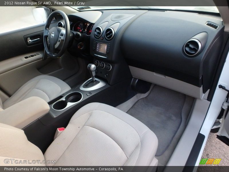 Pearl White / Gray 2012 Nissan Rogue SV AWD