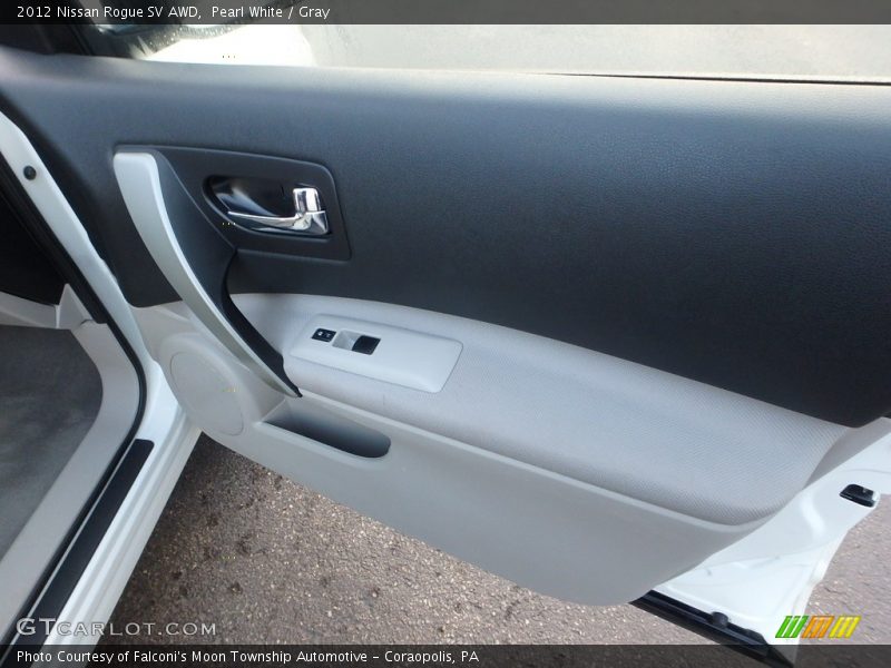 Pearl White / Gray 2012 Nissan Rogue SV AWD