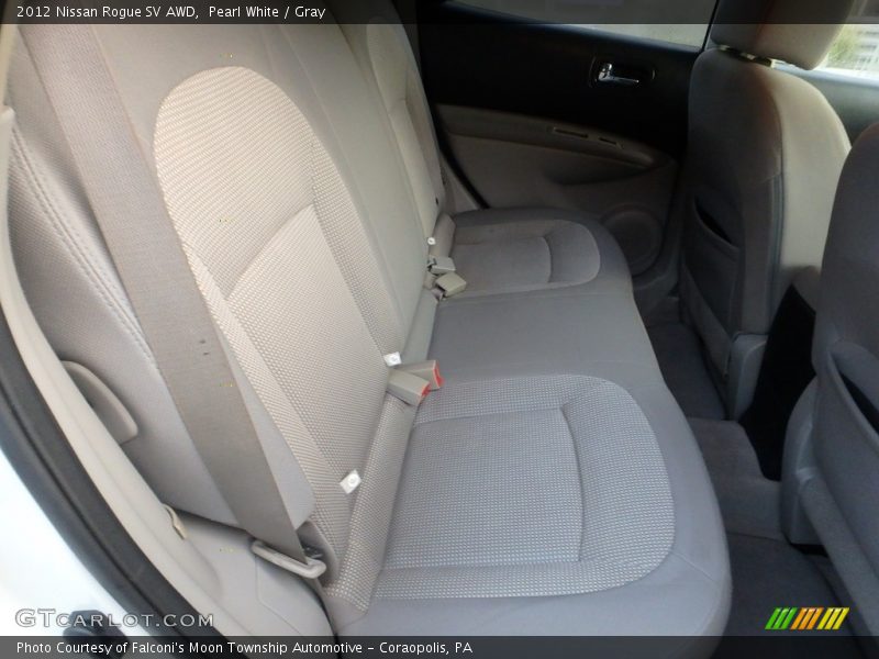 Pearl White / Gray 2012 Nissan Rogue SV AWD