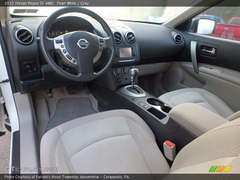 Pearl White / Gray 2012 Nissan Rogue SV AWD