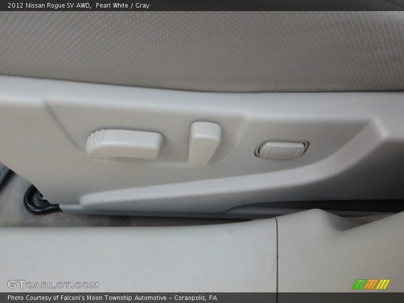 Pearl White / Gray 2012 Nissan Rogue SV AWD