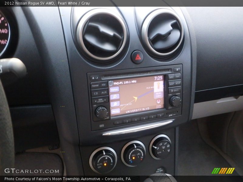 Pearl White / Gray 2012 Nissan Rogue SV AWD