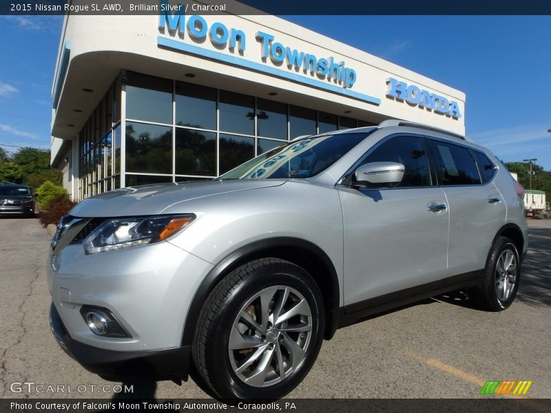 Brilliant Silver / Charcoal 2015 Nissan Rogue SL AWD