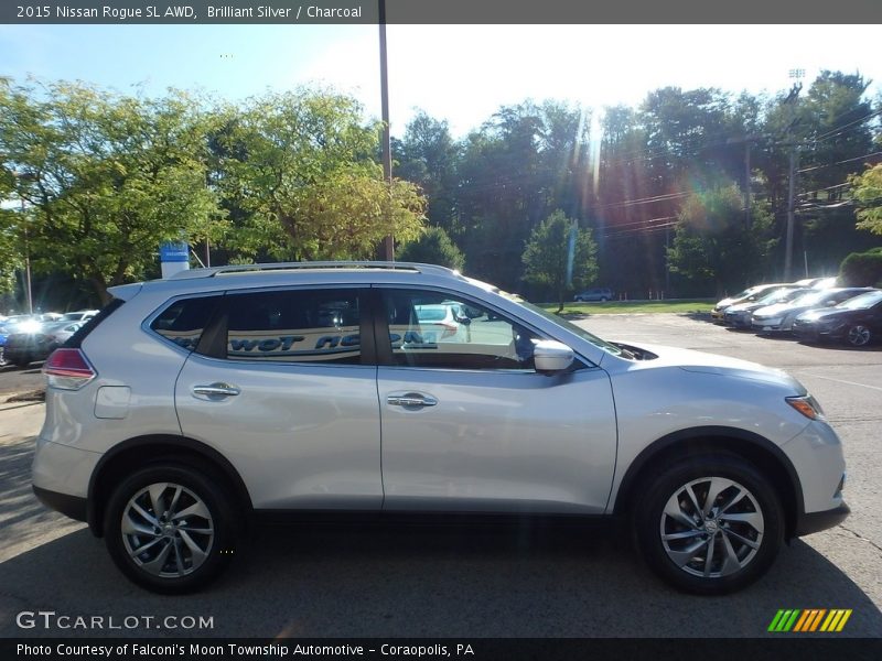 Brilliant Silver / Charcoal 2015 Nissan Rogue SL AWD