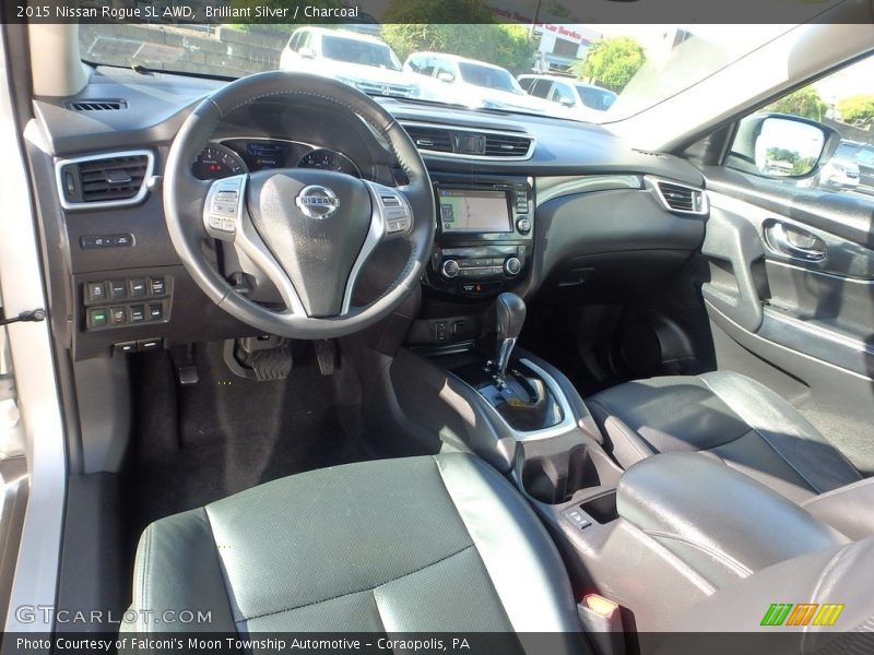 Brilliant Silver / Charcoal 2015 Nissan Rogue SL AWD
