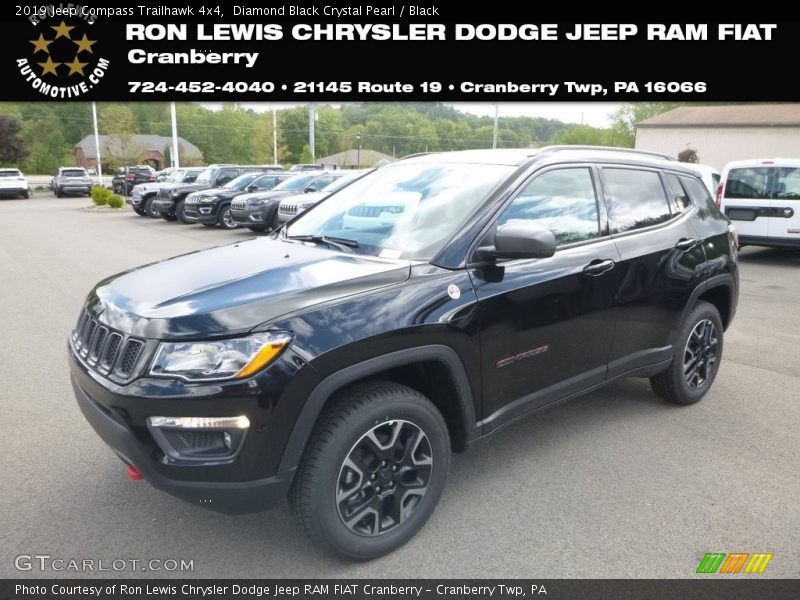 Diamond Black Crystal Pearl / Black 2019 Jeep Compass Trailhawk 4x4