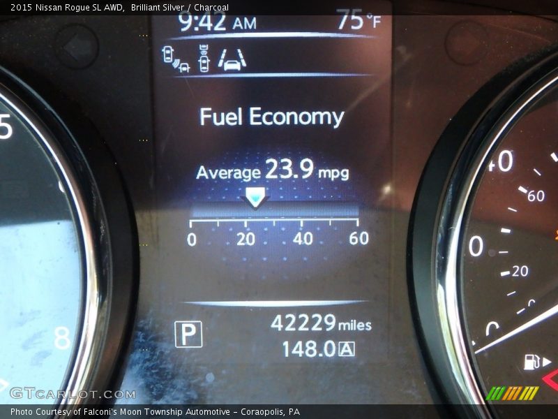 Brilliant Silver / Charcoal 2015 Nissan Rogue SL AWD