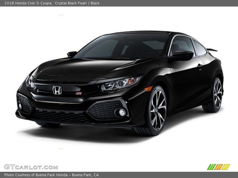 Crystal Black Pearl / Black 2018 Honda Civic Si Coupe