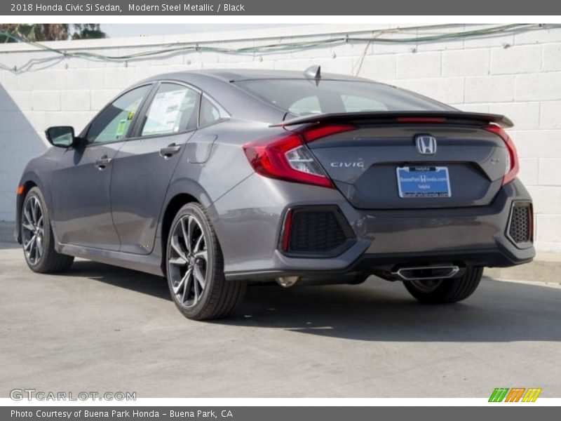 Modern Steel Metallic / Black 2018 Honda Civic Si Sedan