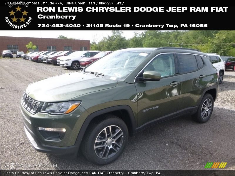 Olive Green Pearl / Black/Ski Gray 2018 Jeep Compass Latitude 4x4