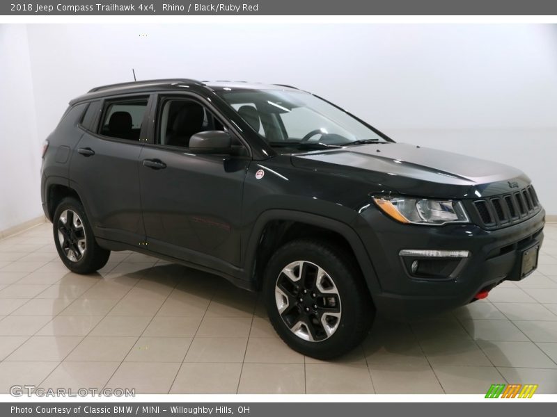 Rhino / Black/Ruby Red 2018 Jeep Compass Trailhawk 4x4