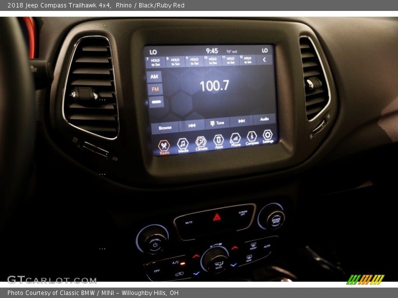 Rhino / Black/Ruby Red 2018 Jeep Compass Trailhawk 4x4