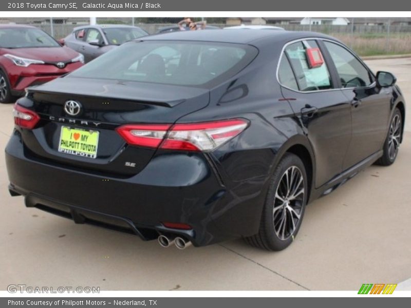 Galactic Aqua Mica / Black 2018 Toyota Camry SE