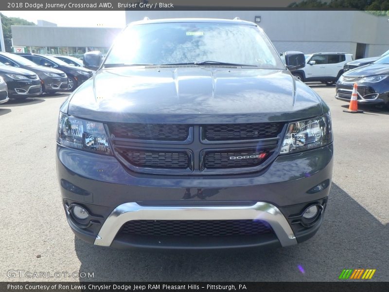 Bruiser Grey / Black 2018 Dodge Journey Crossroad AWD