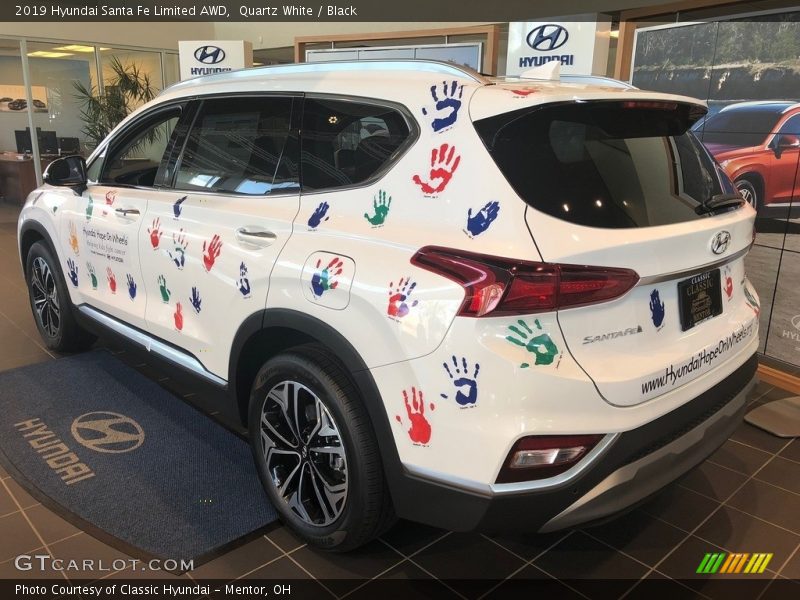 Quartz White / Black 2019 Hyundai Santa Fe Limited AWD