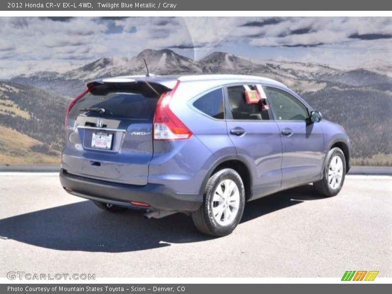 Twilight Blue Metallic / Gray 2012 Honda CR-V EX-L 4WD