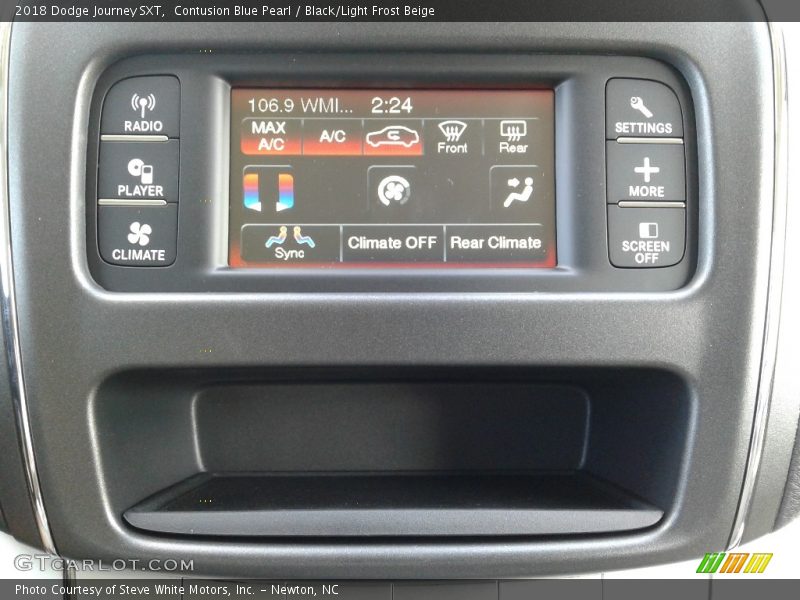 Contusion Blue Pearl / Black/Light Frost Beige 2018 Dodge Journey SXT