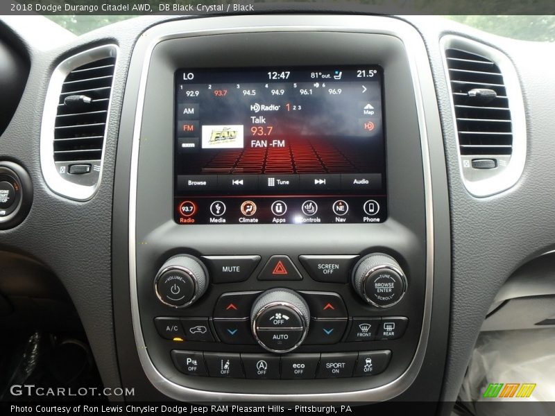 Controls of 2018 Durango Citadel AWD