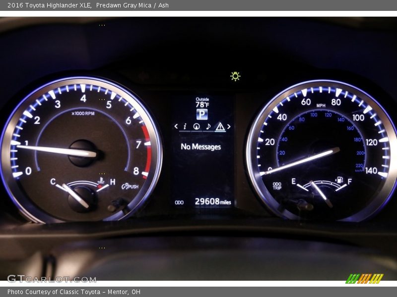 Predawn Gray Mica / Ash 2016 Toyota Highlander XLE