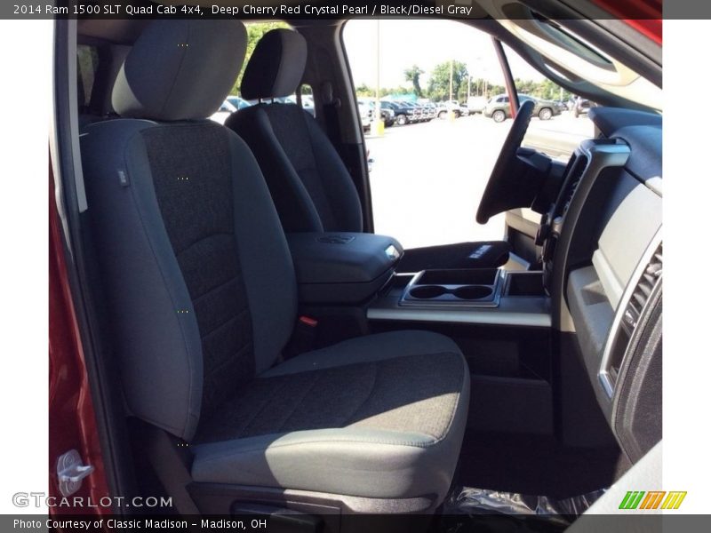 Deep Cherry Red Crystal Pearl / Black/Diesel Gray 2014 Ram 1500 SLT Quad Cab 4x4