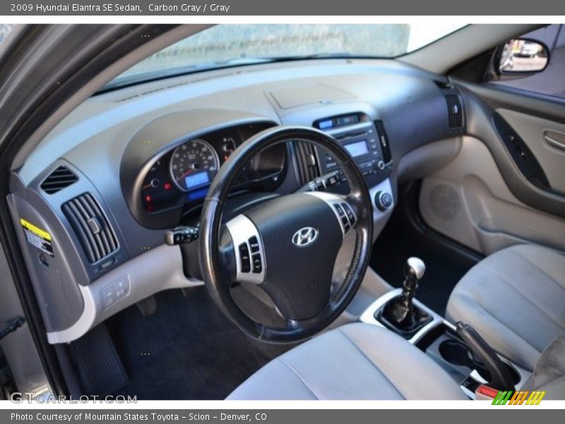 Carbon Gray / Gray 2009 Hyundai Elantra SE Sedan
