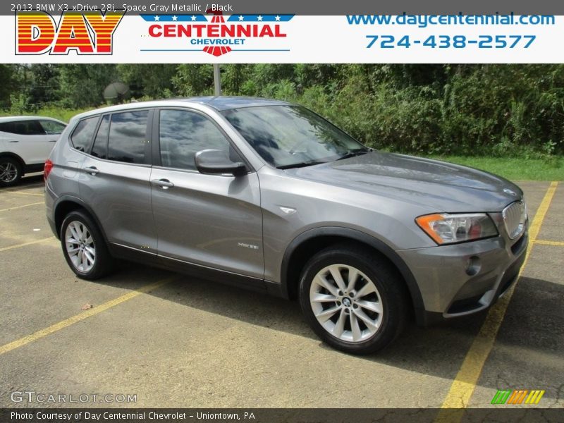 Space Gray Metallic / Black 2013 BMW X3 xDrive 28i