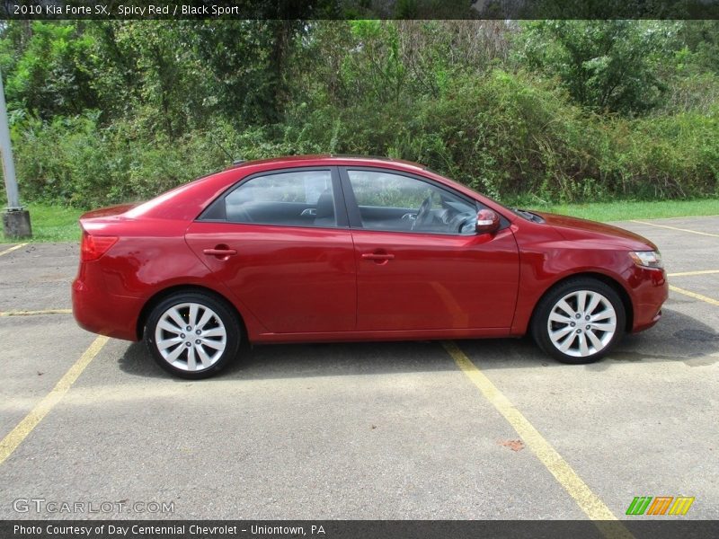 Spicy Red / Black Sport 2010 Kia Forte SX