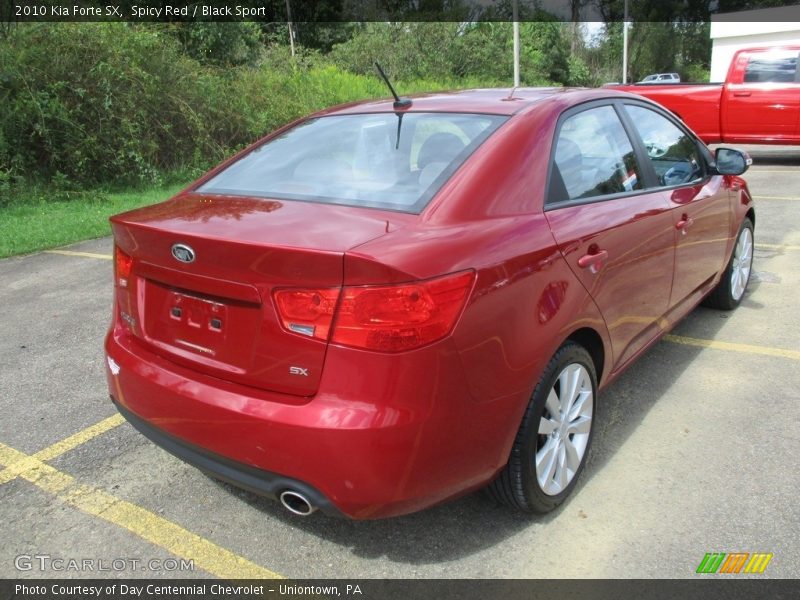 Spicy Red / Black Sport 2010 Kia Forte SX