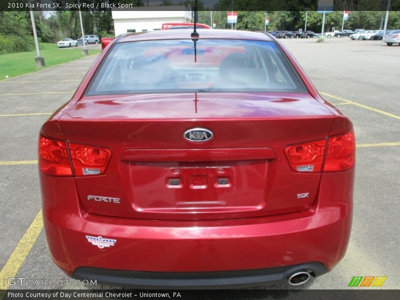 Spicy Red / Black Sport 2010 Kia Forte SX