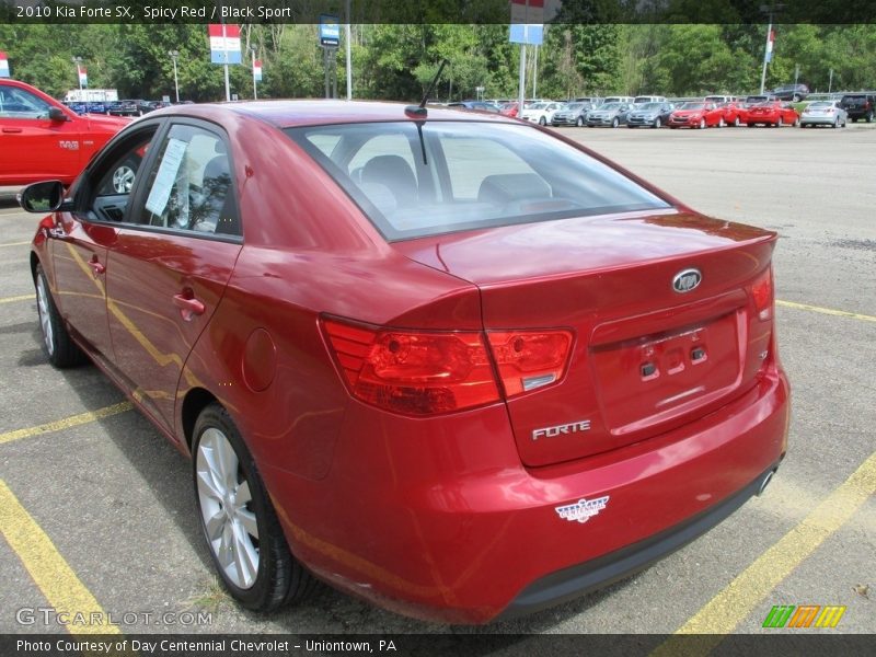 Spicy Red / Black Sport 2010 Kia Forte SX