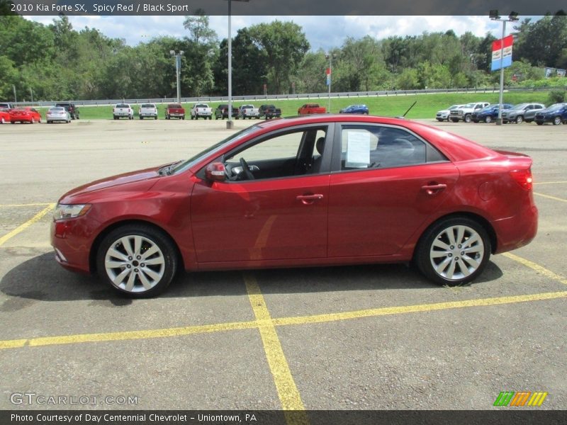 Spicy Red / Black Sport 2010 Kia Forte SX
