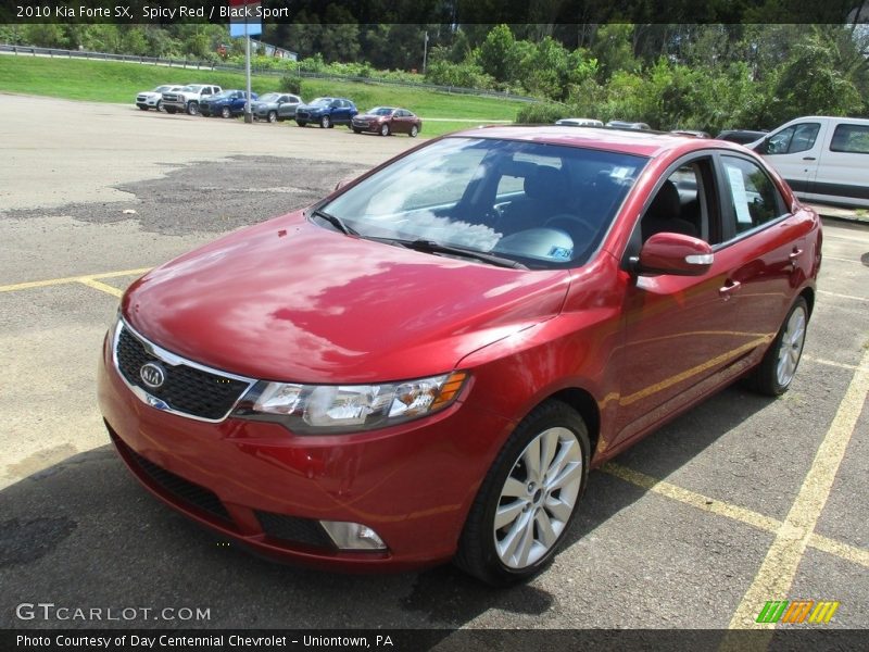 Spicy Red / Black Sport 2010 Kia Forte SX