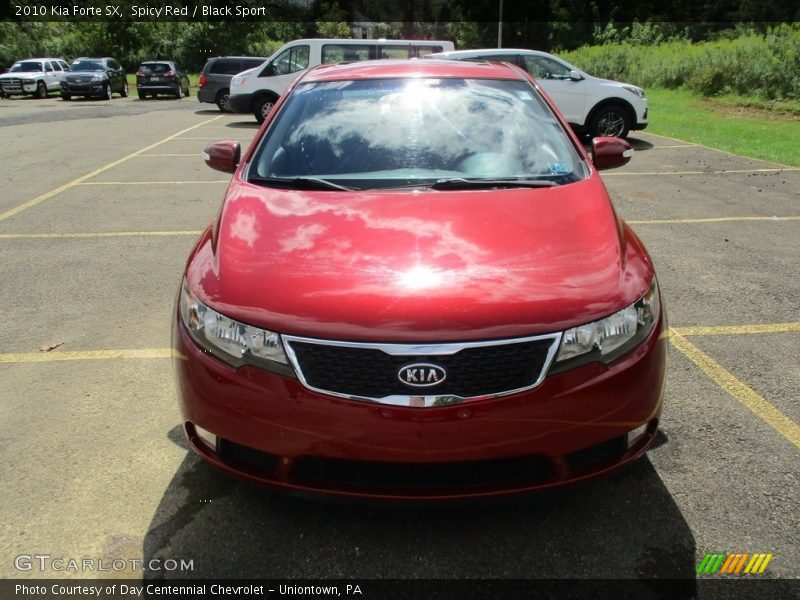 Spicy Red / Black Sport 2010 Kia Forte SX
