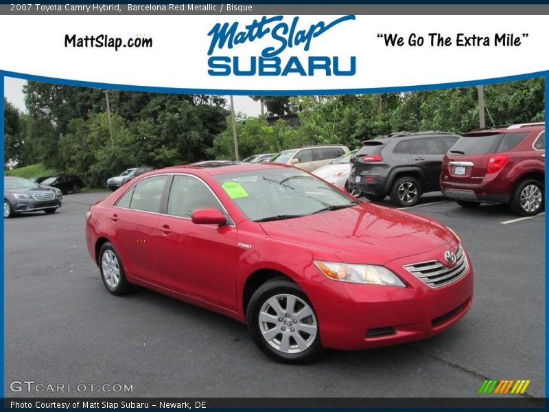 Barcelona Red Metallic / Bisque 2007 Toyota Camry Hybrid