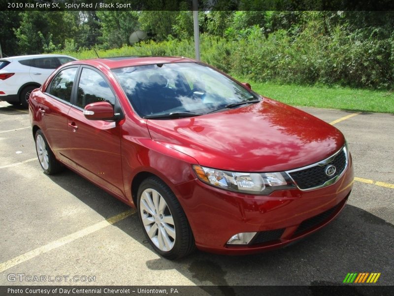 Spicy Red / Black Sport 2010 Kia Forte SX