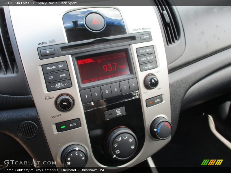 Spicy Red / Black Sport 2010 Kia Forte SX