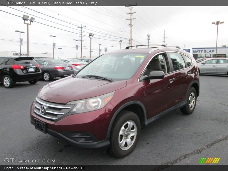 Basque Red Pearl II / Gray 2012 Honda CR-V LX 4WD