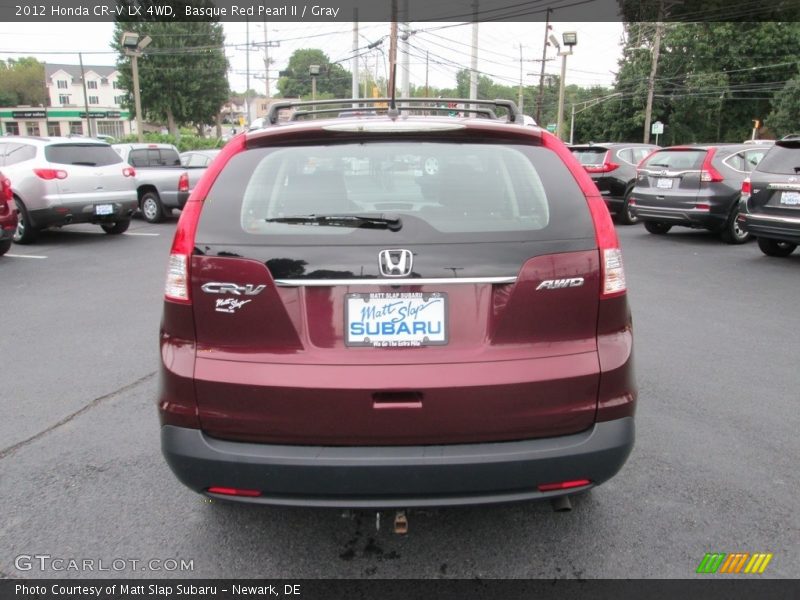 Basque Red Pearl II / Gray 2012 Honda CR-V LX 4WD