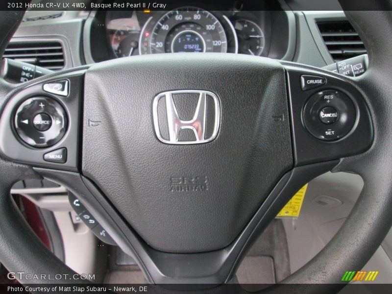 Basque Red Pearl II / Gray 2012 Honda CR-V LX 4WD