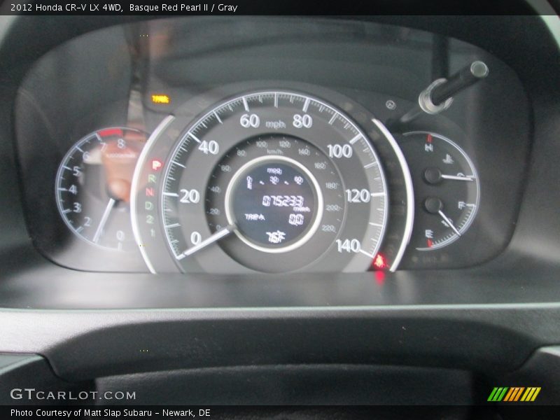 Basque Red Pearl II / Gray 2012 Honda CR-V LX 4WD
