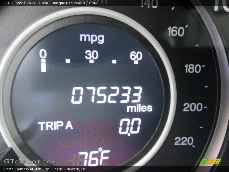 Basque Red Pearl II / Gray 2012 Honda CR-V LX 4WD