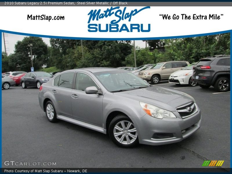 Steel Silver Metallic / Off Black 2010 Subaru Legacy 2.5i Premium Sedan