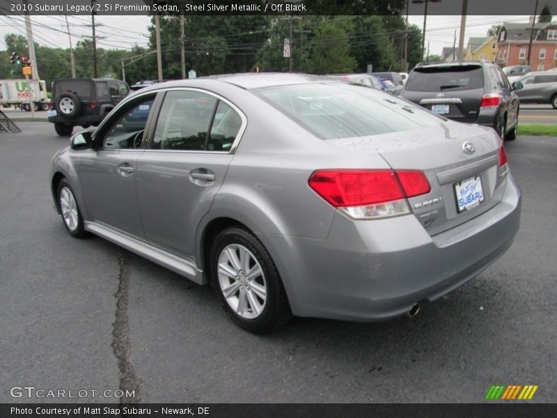 Steel Silver Metallic / Off Black 2010 Subaru Legacy 2.5i Premium Sedan